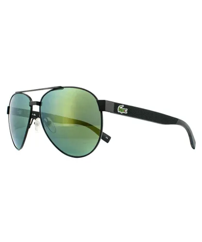 Lacoste Aviator Unisex Matte Green Mirror Sunglasses Metal - One