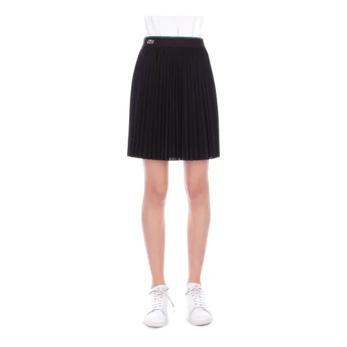 Lacoste , Black Elastic Waist Skirt ,Black female, Sizes: