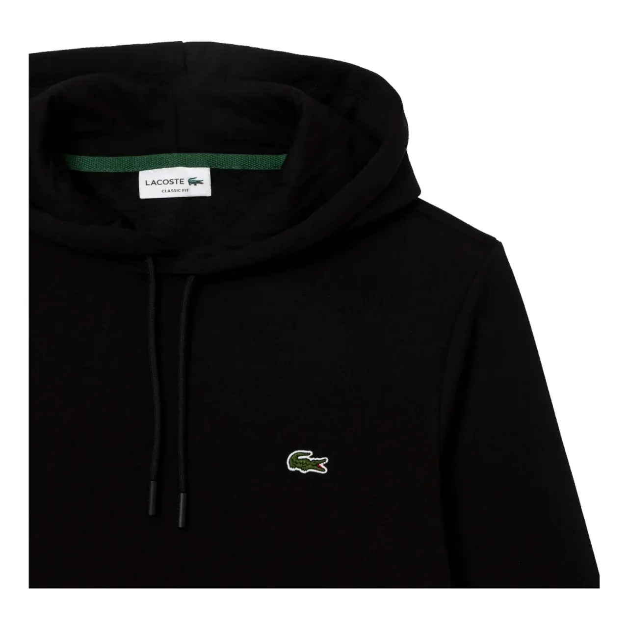 Lacoste , Black Jogger Sweaters with Hood ,Black male, Sizes: