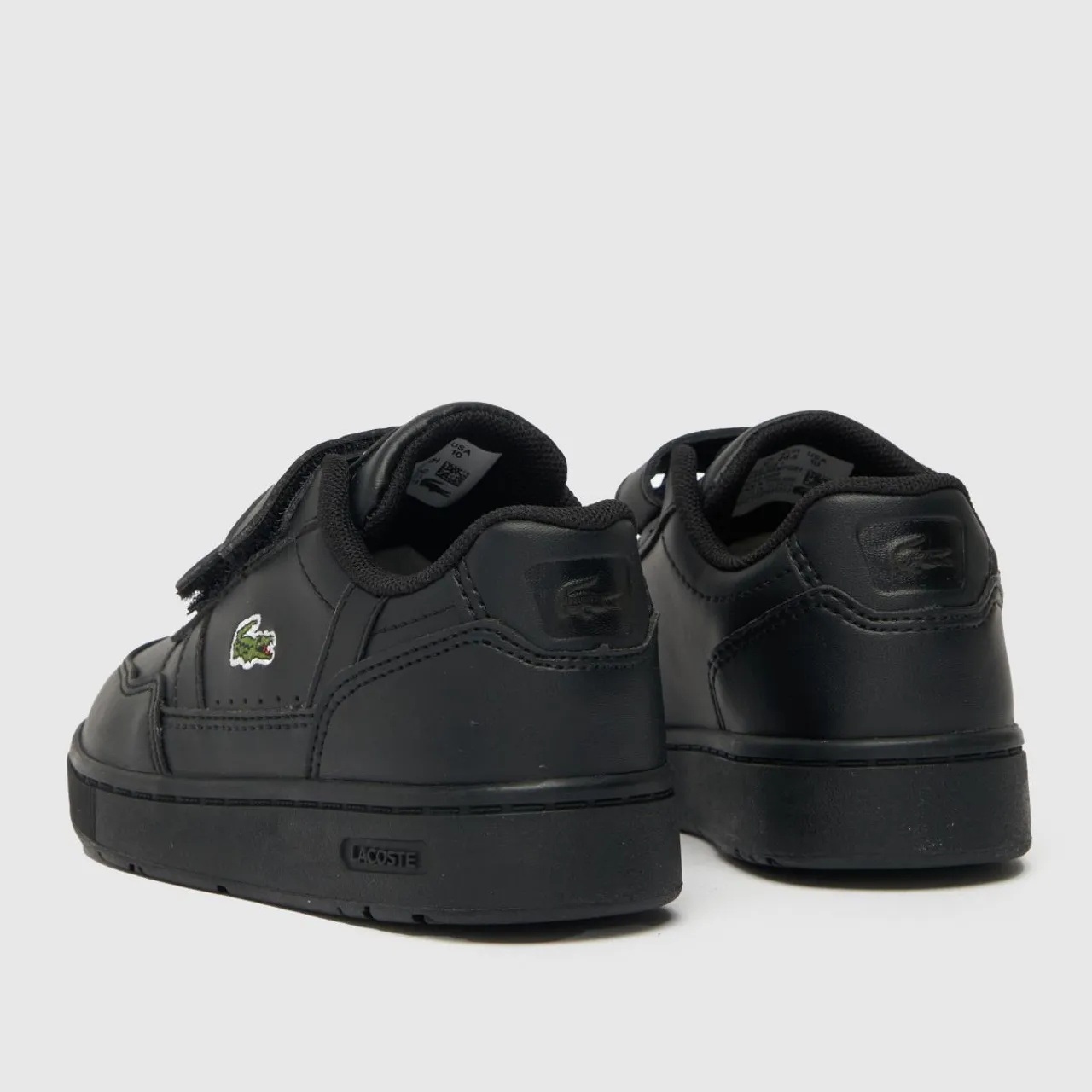 Lacoste Black T-clip Toddler Trainers