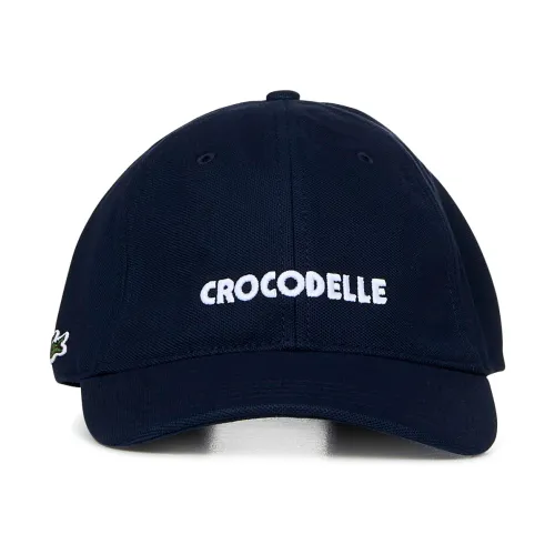 Lacoste , Blue Crocodile Embroidered Baseball Hat ,Blue male, Sizes: