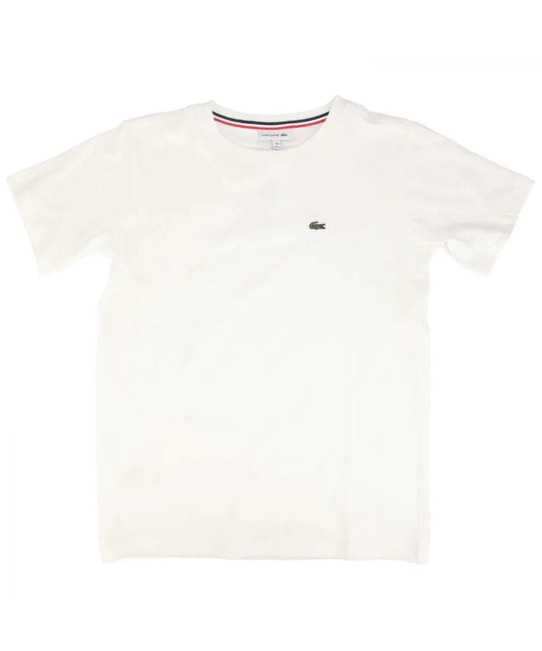 Lacoste Boys Boy's Crew Neck Cotton Jersey T-Shirt in White