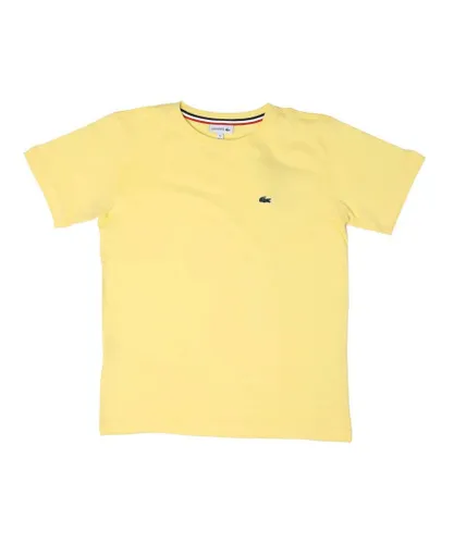 Lacoste Boys Boy's Crew Neck Cotton Jersey T-Shirt in Yellow