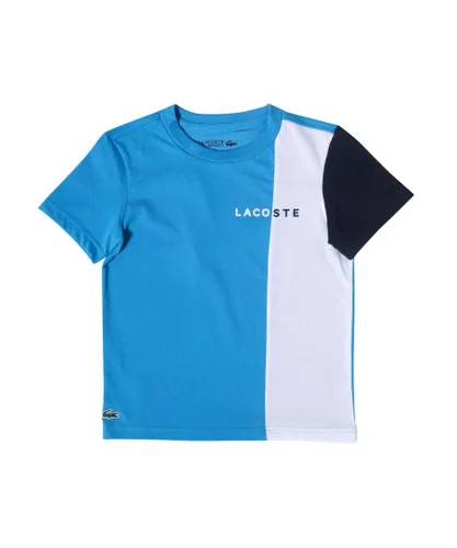 Lacoste Boys Boy's Junior Logo T-Shirt in Blue Cotton