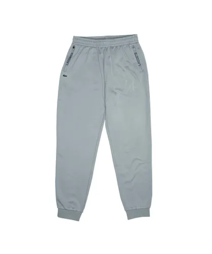 Lacoste Boys Boy's Poly Track Pants in Grey Cotton
