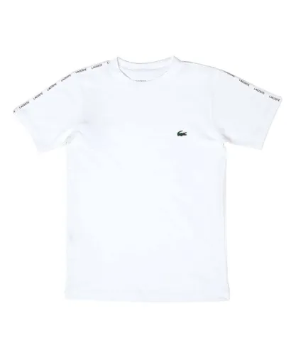 Lacoste Boys Boy's Sport T-Shirt in White Cotton