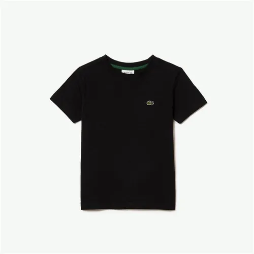 LACOSTE Boys Logo Crew Neck T-Shirt - Black