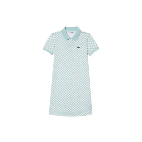 Lacoste , Checkered Summer Dress ,Blue female, Sizes: