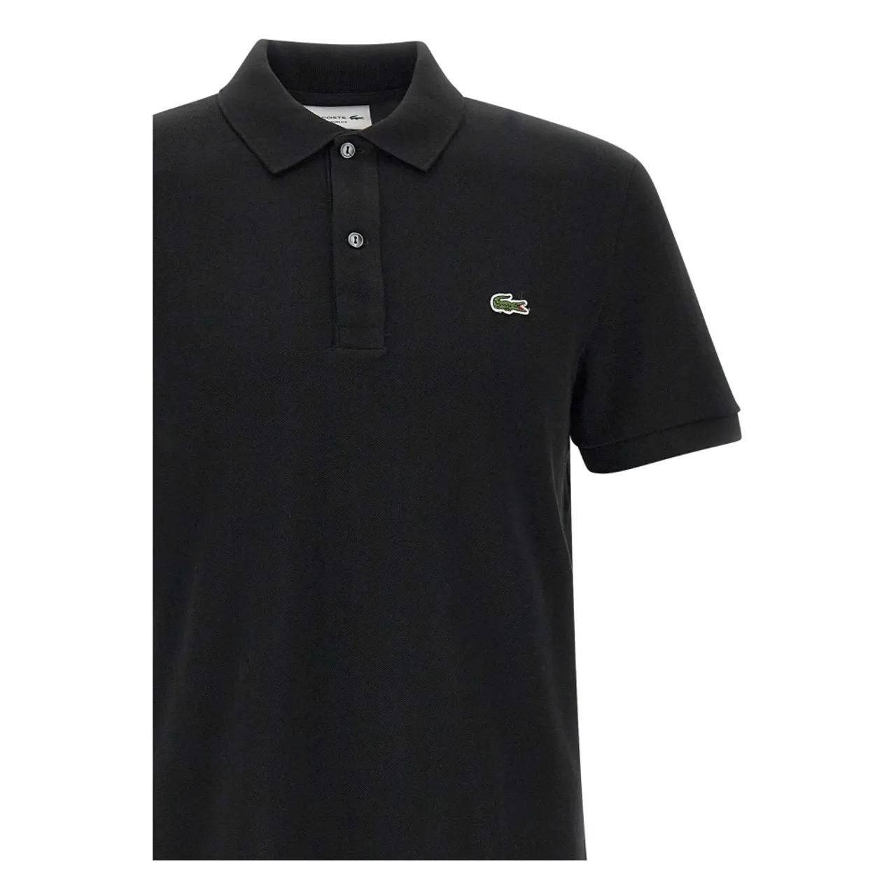 Lacoste , Classic Black Cotton Polo Shirt ,Black male, Sizes: