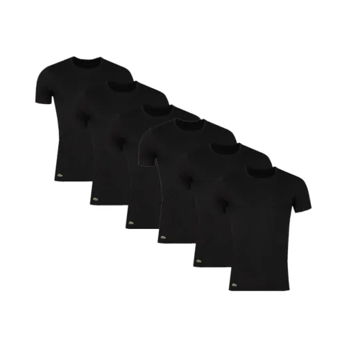 Lacoste , Classic Black T-Shirt 6-Pack ,Black male, Sizes: