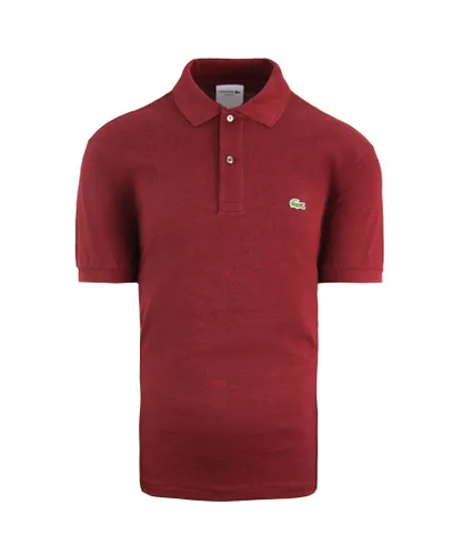 Lacoste Classic Fit Mens Burgundy Polo Shirt Cotton