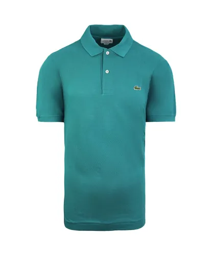Lacoste Classic Fit Mens Teal Polo Shirt - Green Cotton