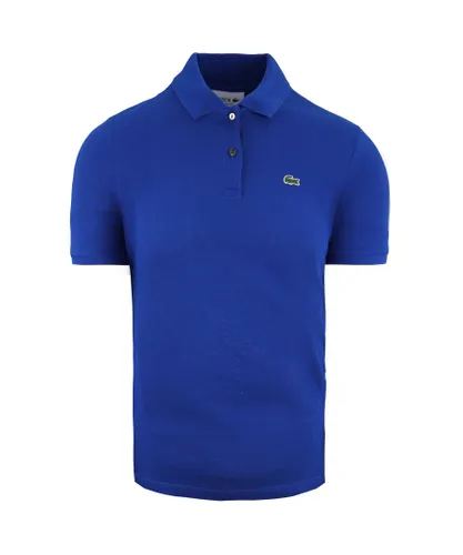 Lacoste Classic Fit Womens Blue Polo Shirt Cotton