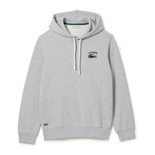 Lacoste , Classic Hooded Sweatshirt ,Gray male, Sizes: