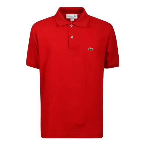 Lacoste , Classic Red Cotton Polo Shirt ,Red male, Sizes: