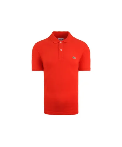 Lacoste Classic Slim Fit Mens Red Polo Shirt Cotton