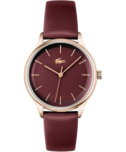 Lacoste Club WoMens Burgundy Watch 2001256 Leather (archived) - One Size