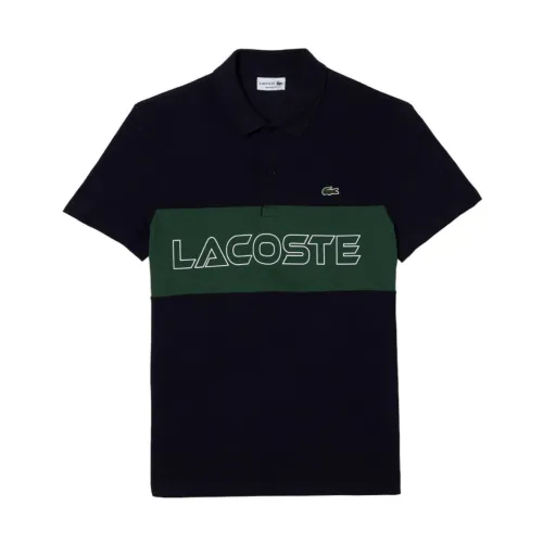 Lacoste , Colorblock Polo Shirt for Men ,Blue male, Sizes:
