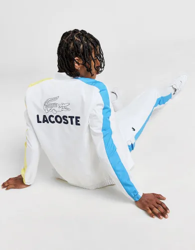 Lacoste Colour Block Back Logo Tracksuit - White - Mens