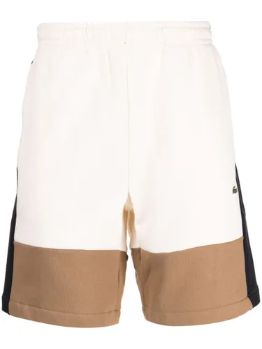 Lacoste colour-block cotton blend track shorts - Multicolour