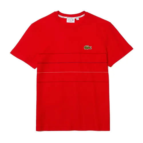 Lacoste , Cotton Oversized T-Shirt ,Red male, Sizes: