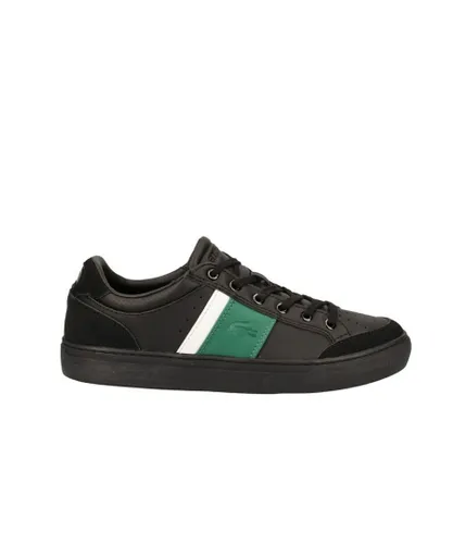 Lacoste Courtline 319 1 Mens Black Trainers Leather