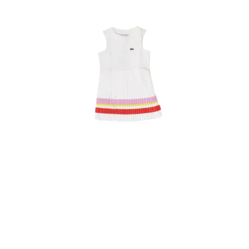 Lacoste , Cream Logo Front Dress ,White female, Sizes: