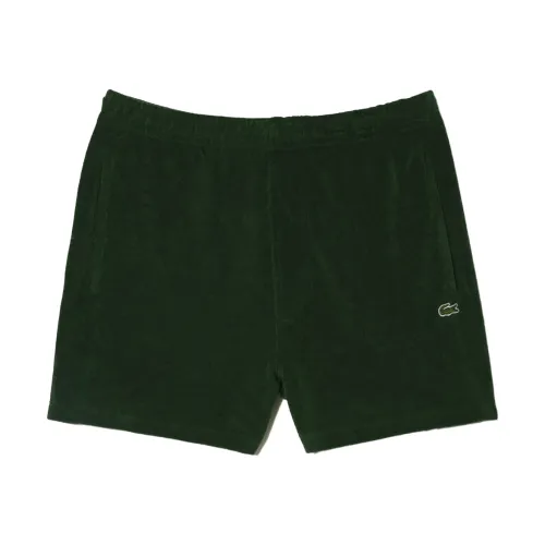 Lacoste , Embroidered logo shorts ,Green male, Sizes: