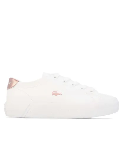 Lacoste Girls Girl's Children Gripshot Trainers in White pink