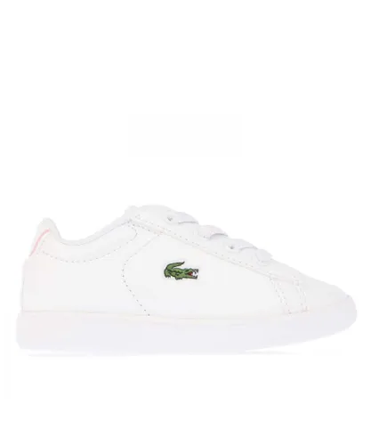 Lacoste Girls Girl's Infant Carnaby Evo Trainers in White pink
