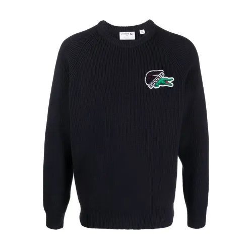 Lacoste , Holiday Icons Wool Sweater ,Blue male, Sizes: