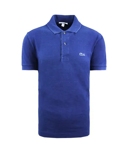 Lacoste Indigo Classic Fit Mens Blue Polo Shirt - Navy Cotton