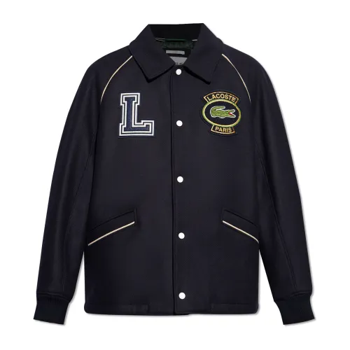 Lacoste , Jacket with logo ,Blue male, Sizes: