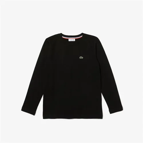 Lacoste Junior Boys Basic Long Sleeve T Shirt - Black