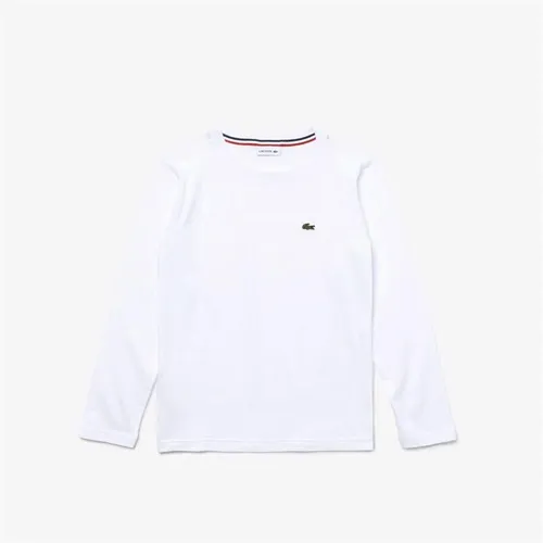 Lacoste Junior Boys Basic Long Sleeve T Shirt - White