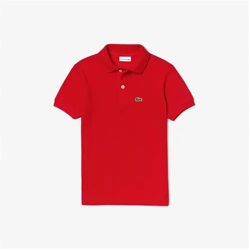 Lacoste Junior Boys Pique Logo Polo Shirt - Red