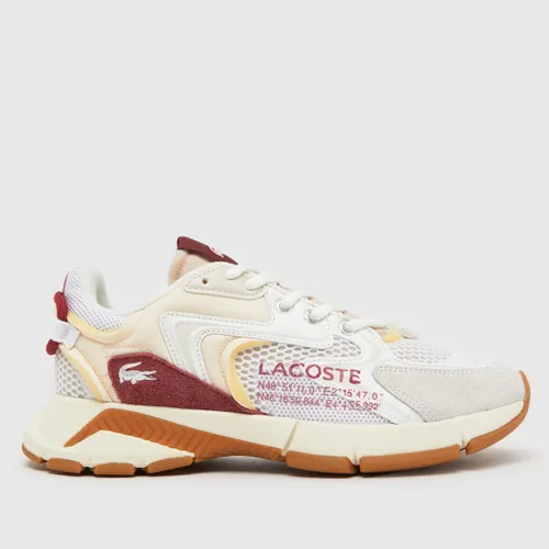 Lacoste l003 neo Trainers in White & Red