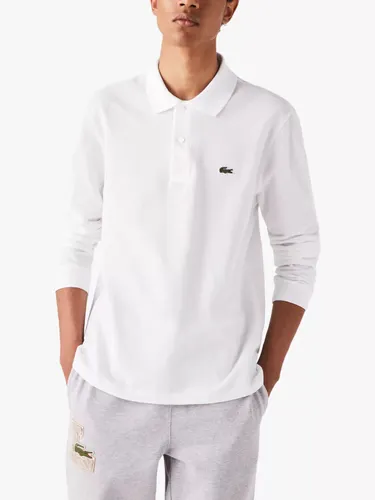 Lacoste L.13.12 Classic Regular Fit Long Sleeve Polo Shirt - 001 White - Male