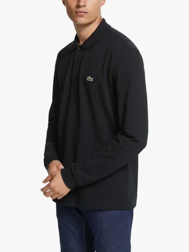 Lacoste L.13.12 Classic Regular Fit Long Sleeve Polo Shirt - Black - Male