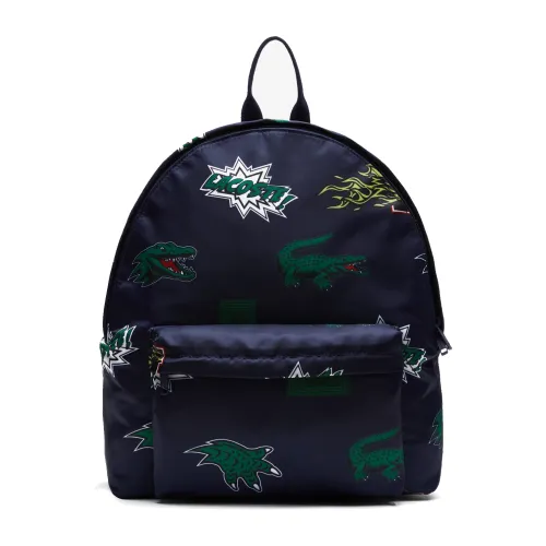 Lacoste , Lacoste Holiday Backpack Comic Print Navy-Mochilas ,Blue female, Sizes: ONE SIZE
