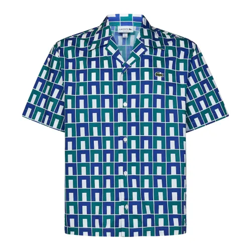 Lacoste , Lacoste Shirts Blue ,Multicolor male, Sizes: