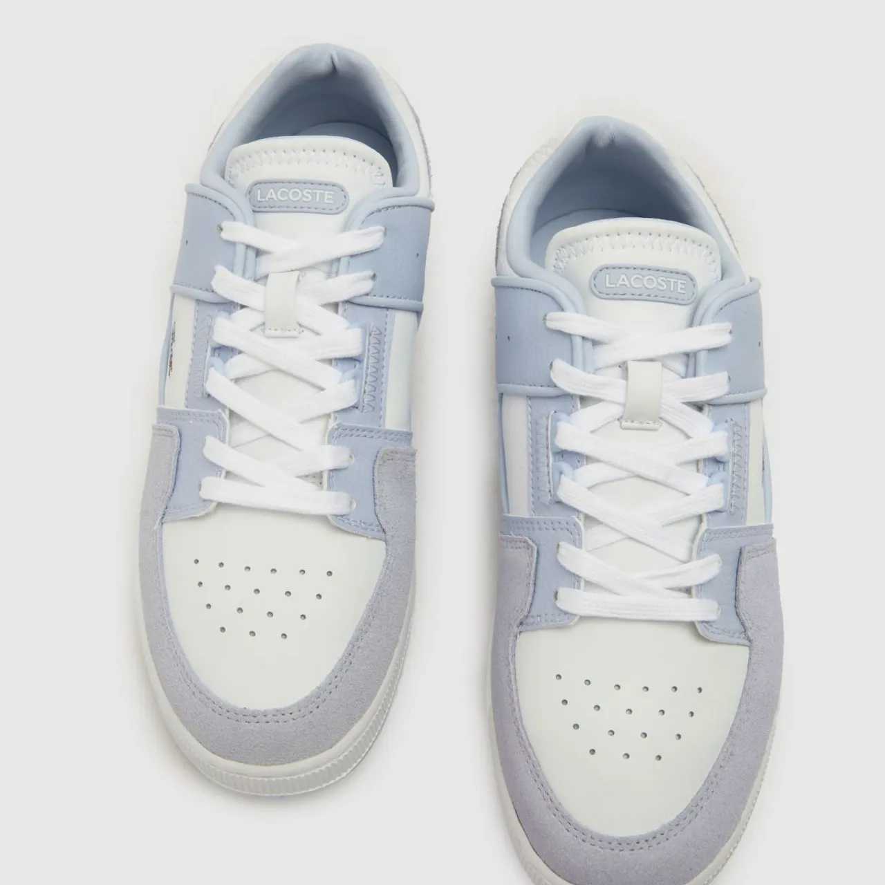 Lacoste Ladies White and Blue Court Cage Trainers