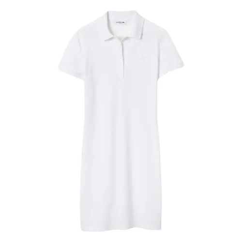 Lacoste , Large Dress Polo with Basic Logo White ,White female, Sizes: