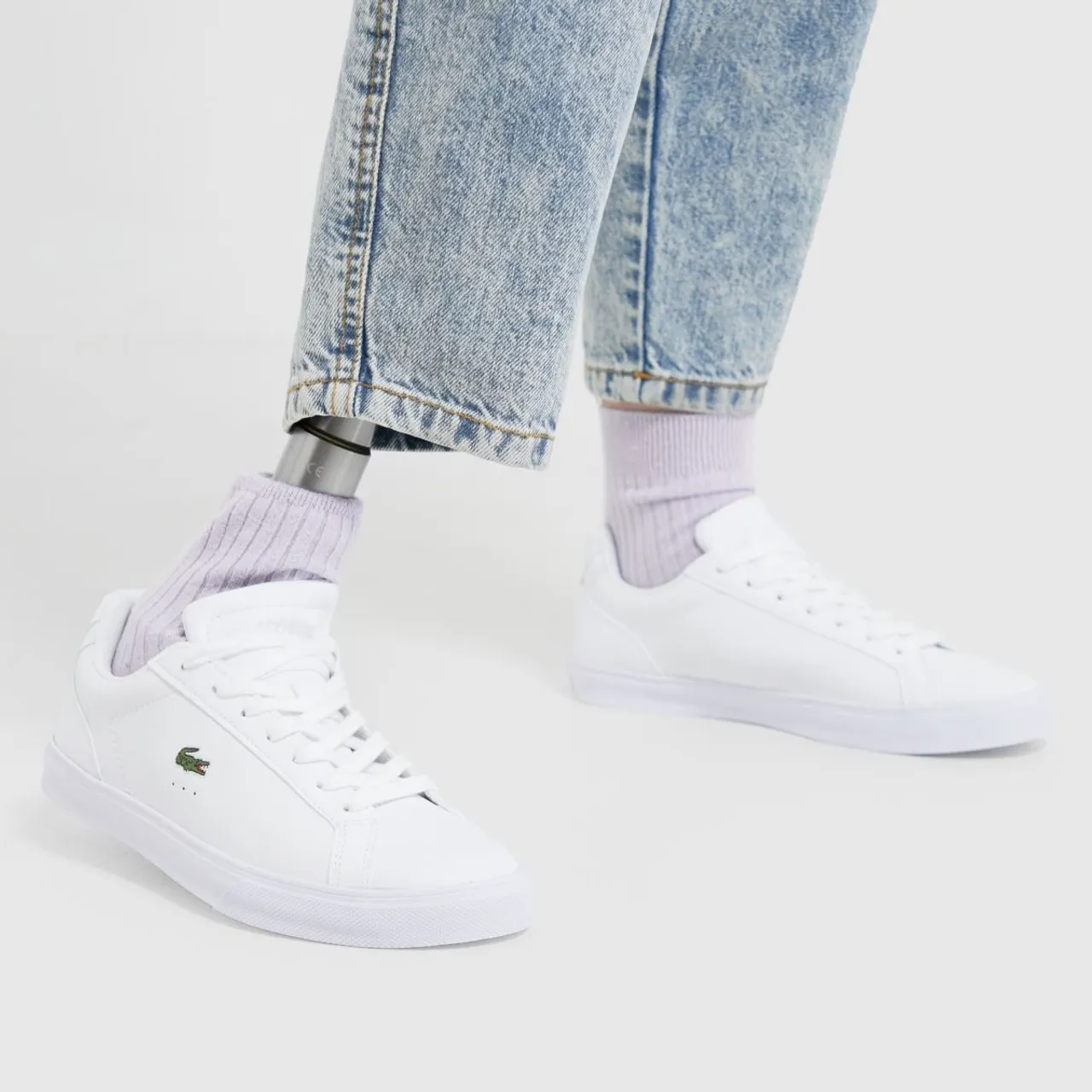 Lacoste Lerond Pro Leather Trainers In White