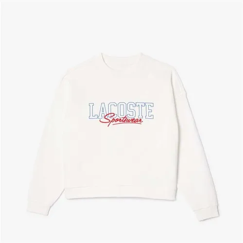 Lacoste Logo Crew Neck Sweater Junior - White