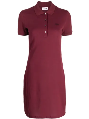 Lacoste logo-embroidered midi shirt dress