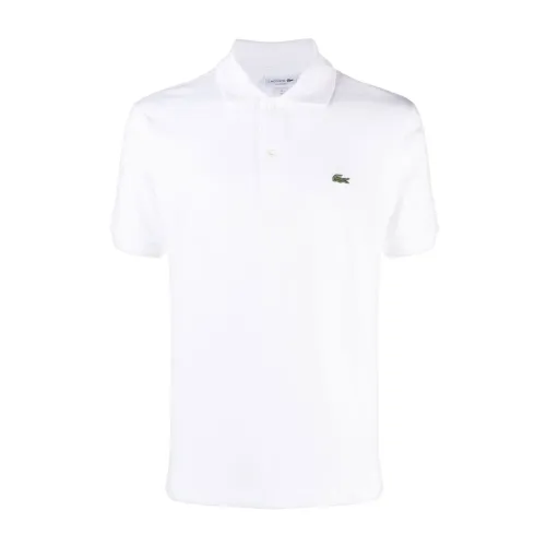 Lacoste , Logo Patch Polo Shirt ,White male, Sizes: