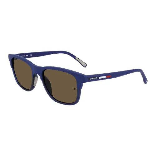 Lacoste , Matte Blue/Brown Sunglasses ,Blue male, Sizes: