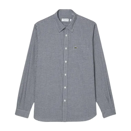 Lacoste , Men Flannel Checkered Shirt ,Blue male, Sizes: