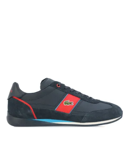 Lacoste Mens Angular Trainers in Navy Leather (archived)